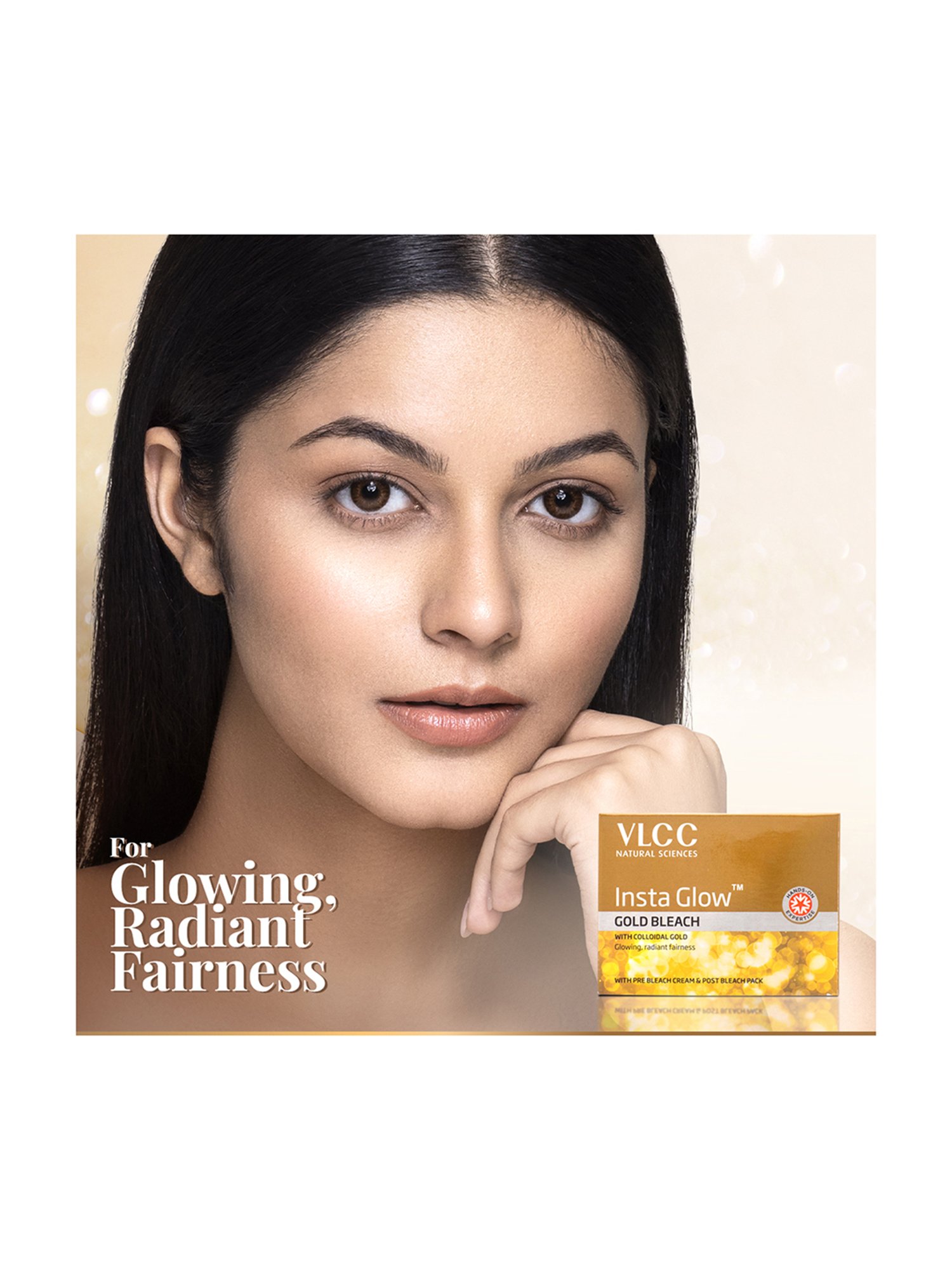 VLCC Papaya Fruit Facial Kit & Insta Glow Gold Bleach Combo