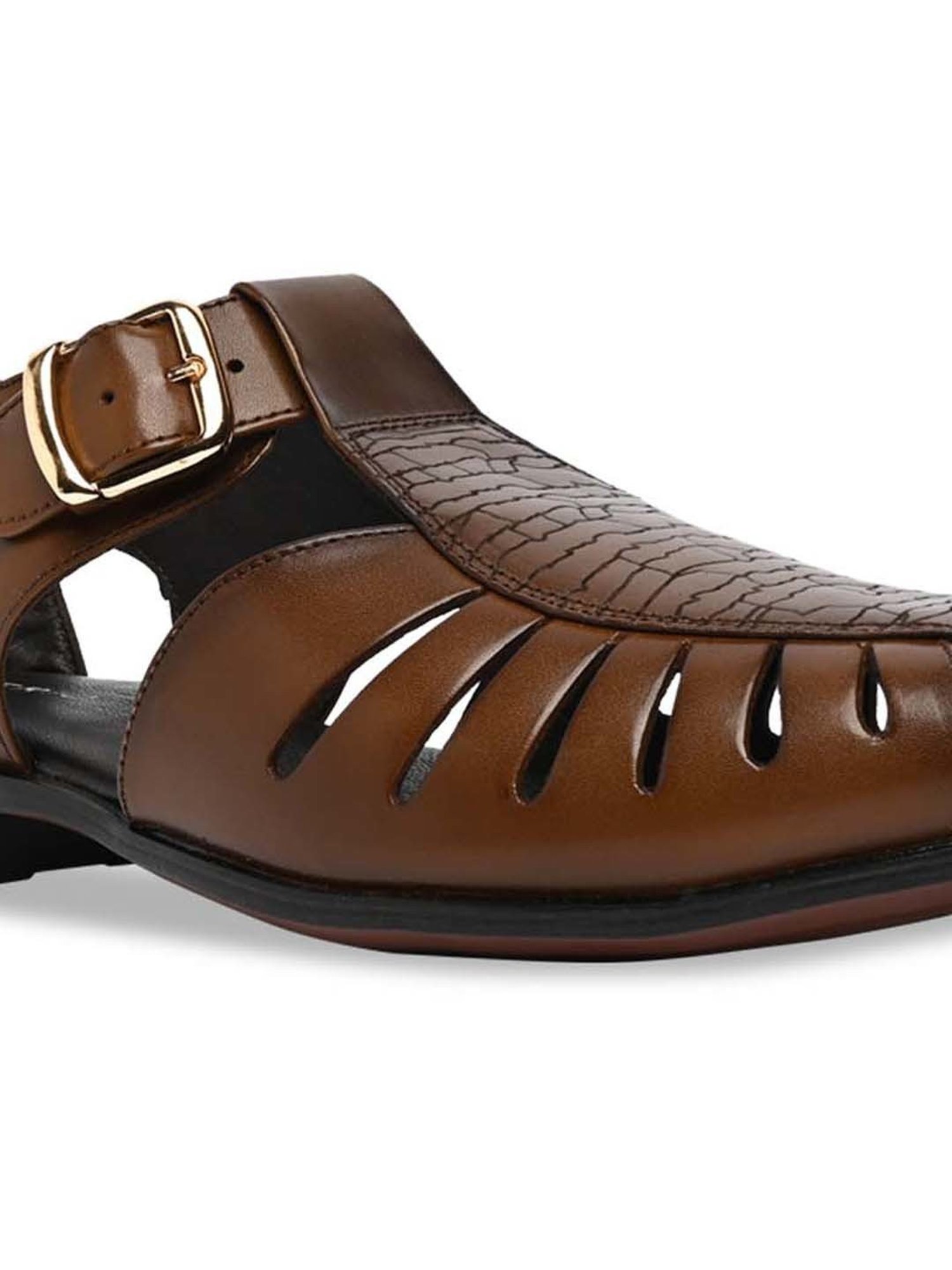 Imperio by Regal Men's Tan Fisherman Sandals