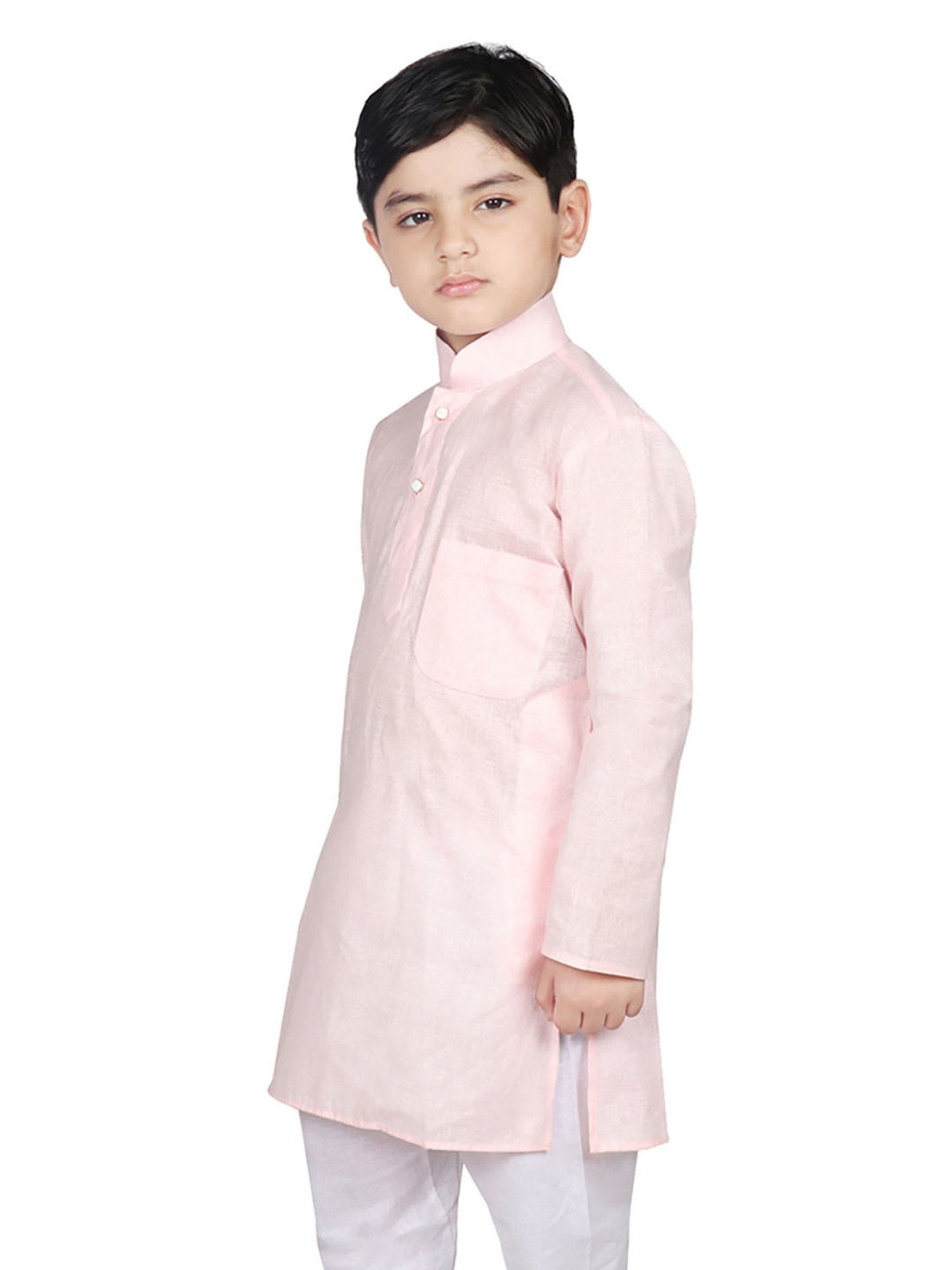TABARD Kids Red Printed Full Sleeves Kurta