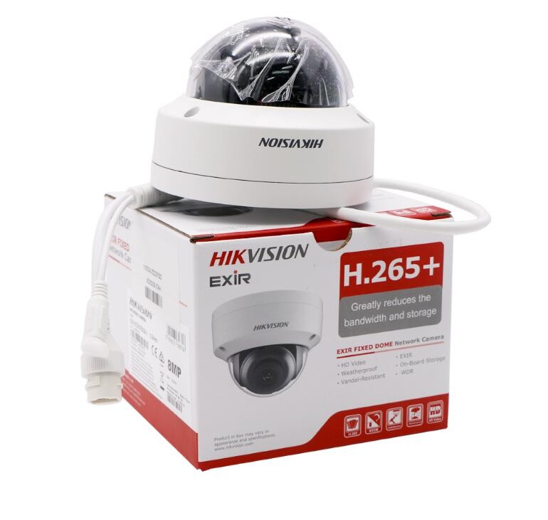 Hikvision 8K PoE Security IP Camera - DS-2CD2183G0-I UltraHD 8MP Dome Onvif IR Night Vision Weatherproof WideAngle 2.8mmLens SD Card Best for Home and Business Security 3 Year Warranty,1-Pack