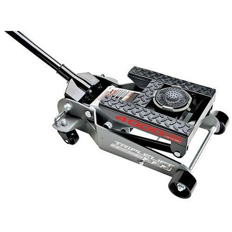 Powerbuilt 620422 Heavy Duty 3-in-1 4000 Pound 2 Ton Triple Lift Floor Jack for Cars, Trucks, Motorcycles or ATVs, Gray
