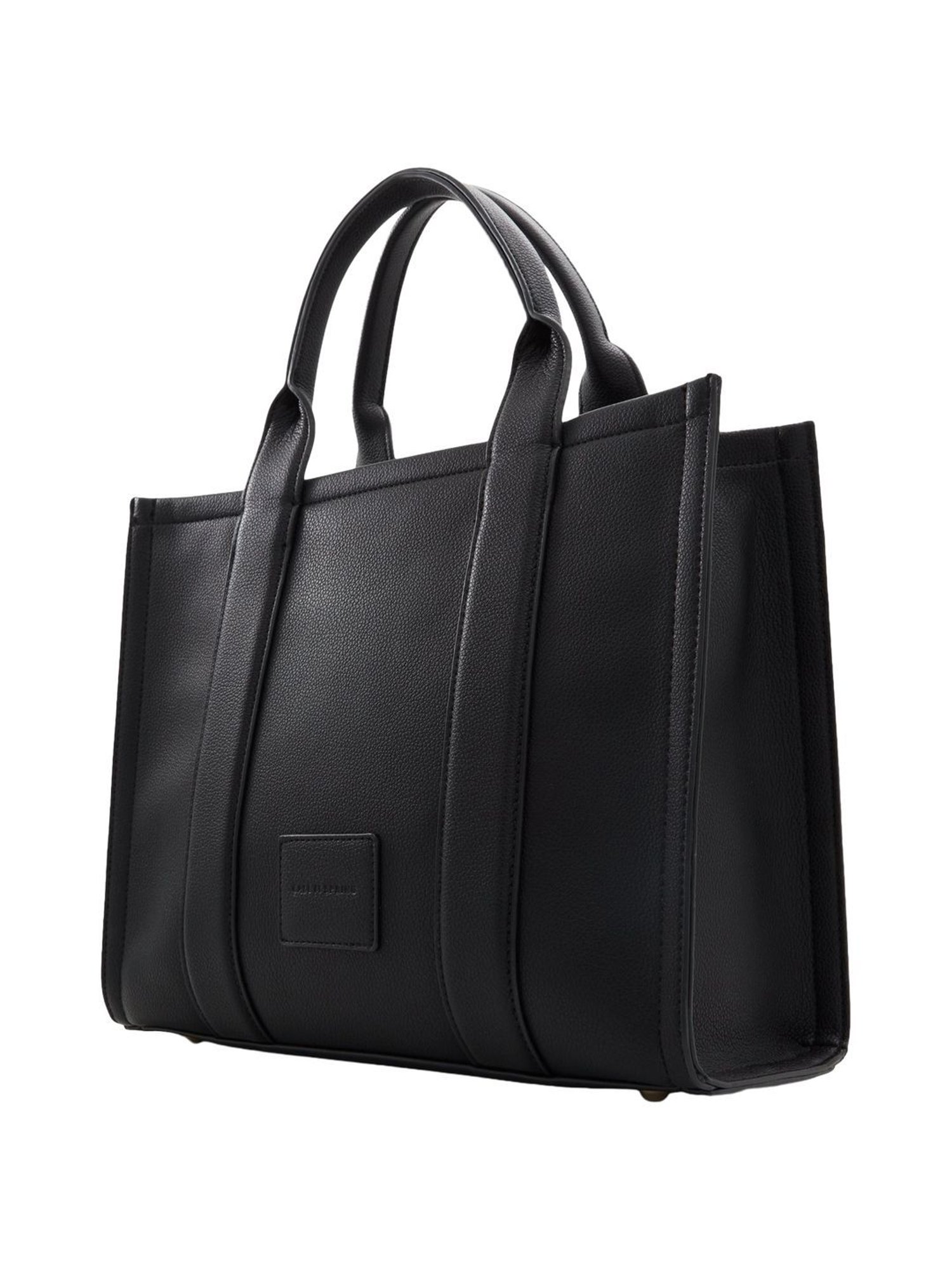 Call It Spring Black Solid Large Tote Handbag