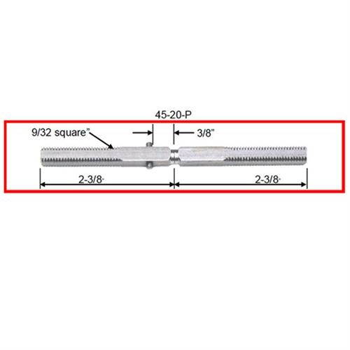 Tuff Stuff 4520 Steel Swivel Spindle 9/32" Square x 4-3/4" Long 20 TPI With Stop Pin A Replacement For Marks Surface Mount Mortise Locksets And More