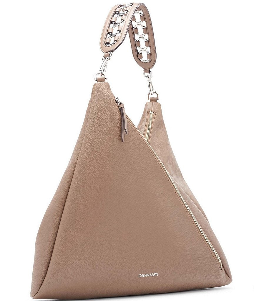 Calvin Klein Ivy Linen Python Hobo Bag