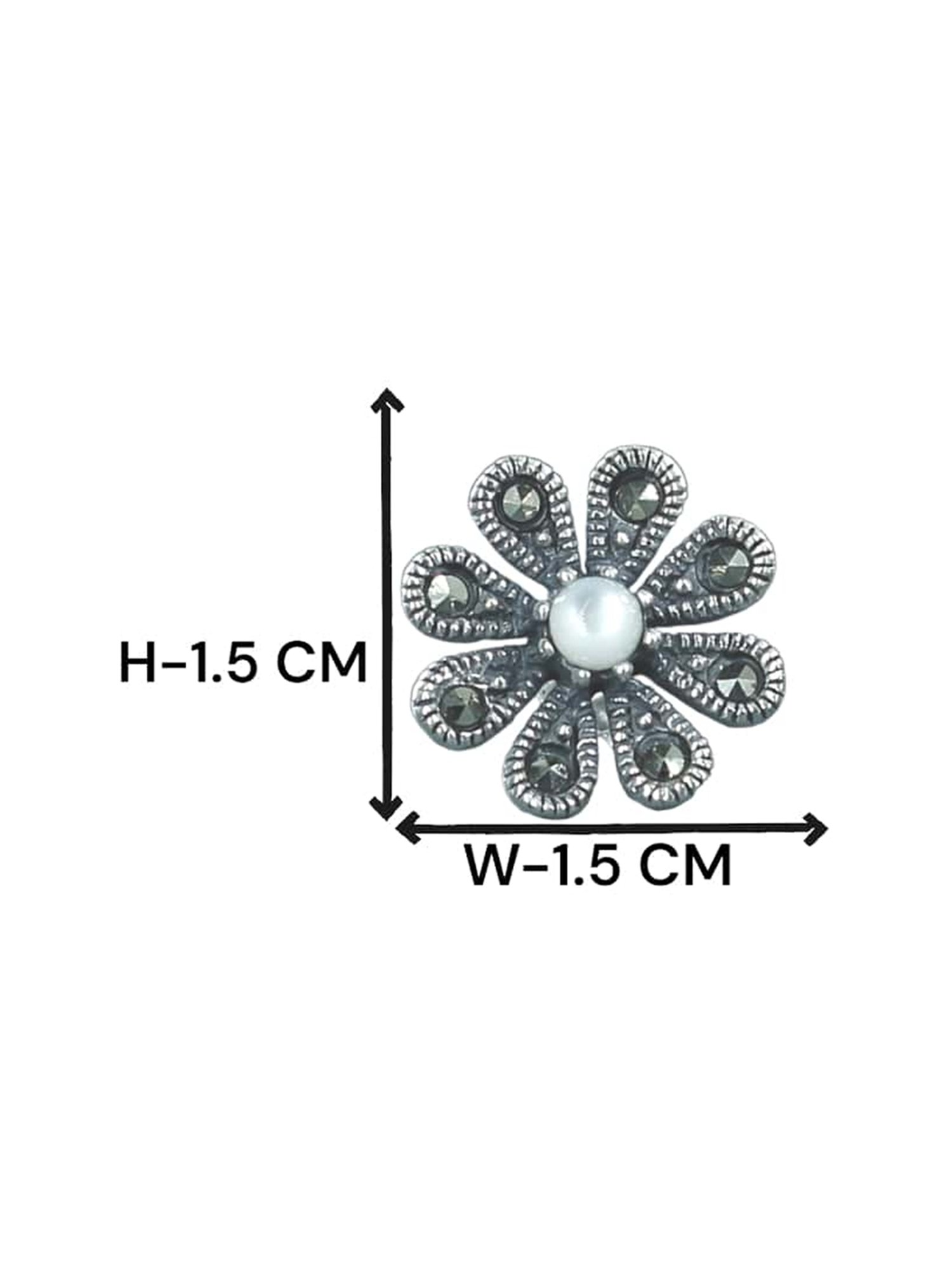 Taraash 925 Sterling Silver Floral Stud Earrings