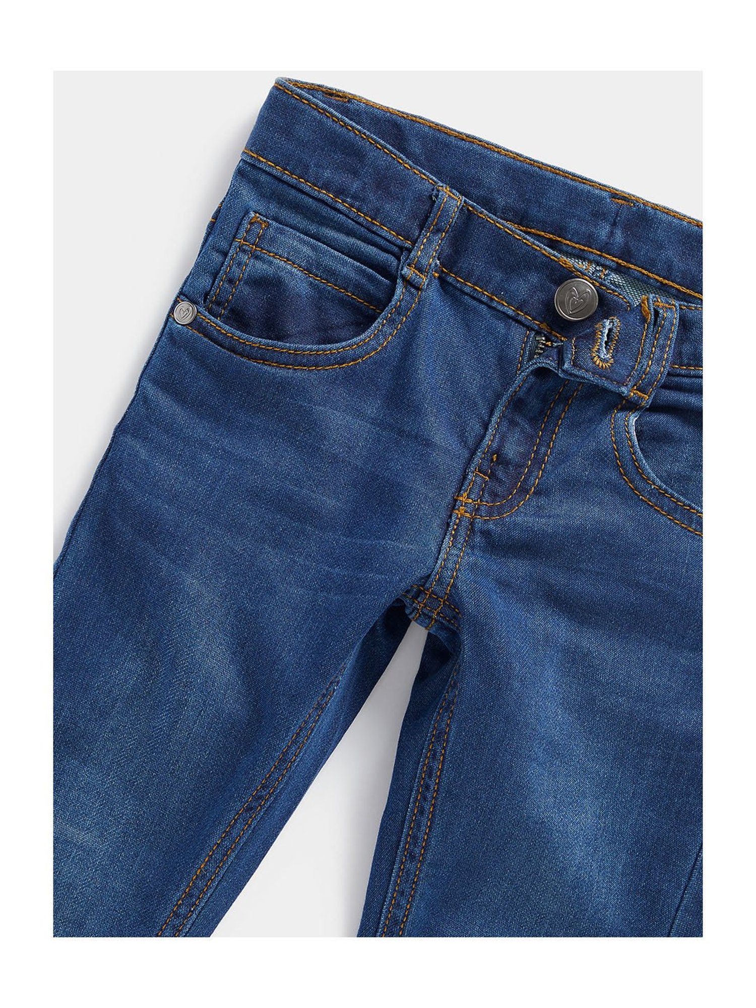 Mothercare Girls Blue Solid Jeans