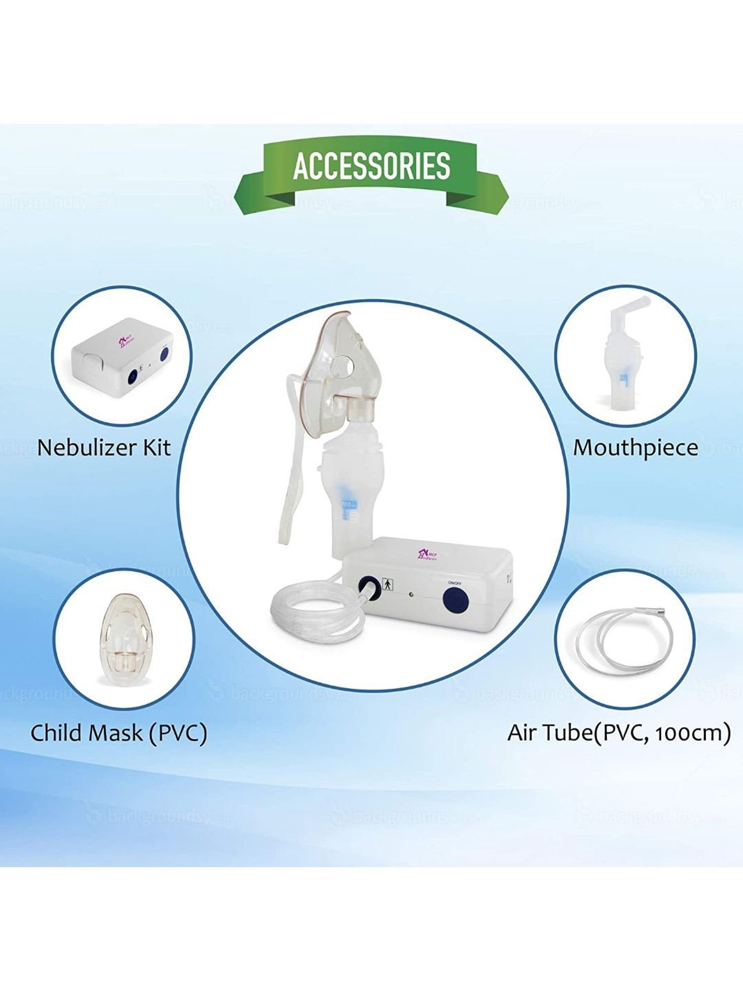 MCP NE803 Compressor Nebulizer Machine with Kit (White)