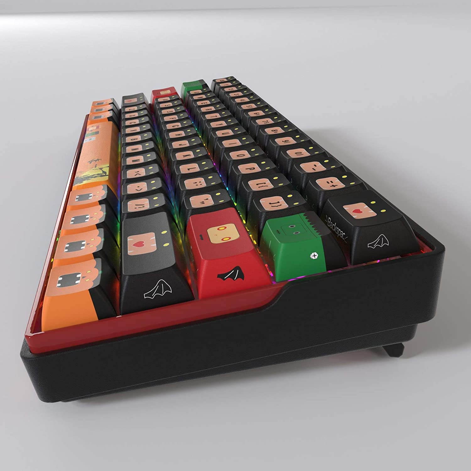 KEMOVE DK61 SNOWFOX/SHADOW Halloween Theme Limited Edition Mechanical keyboardGateron Blue Switch