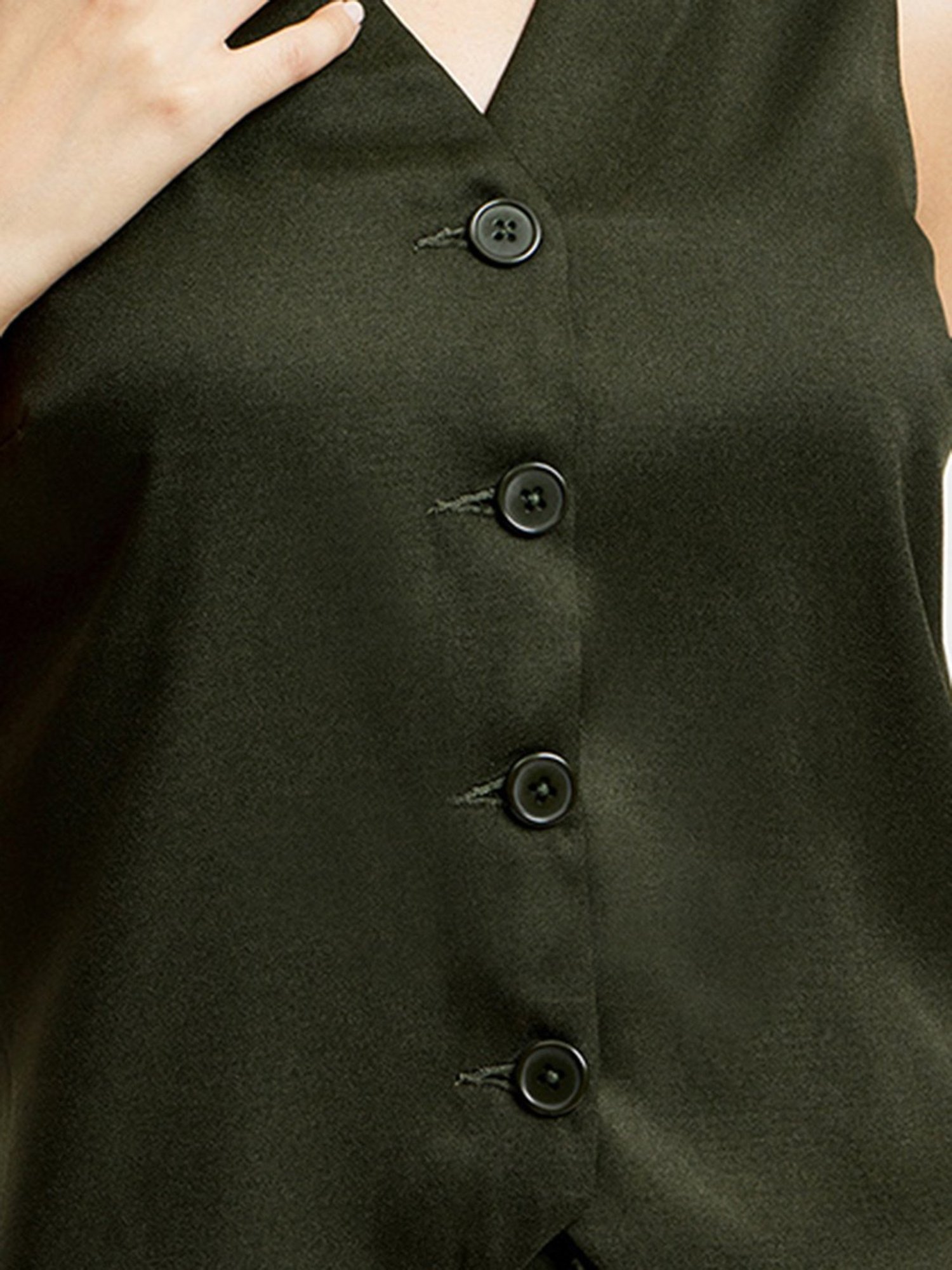 Fablestreet Olive Relaxed Fit Top