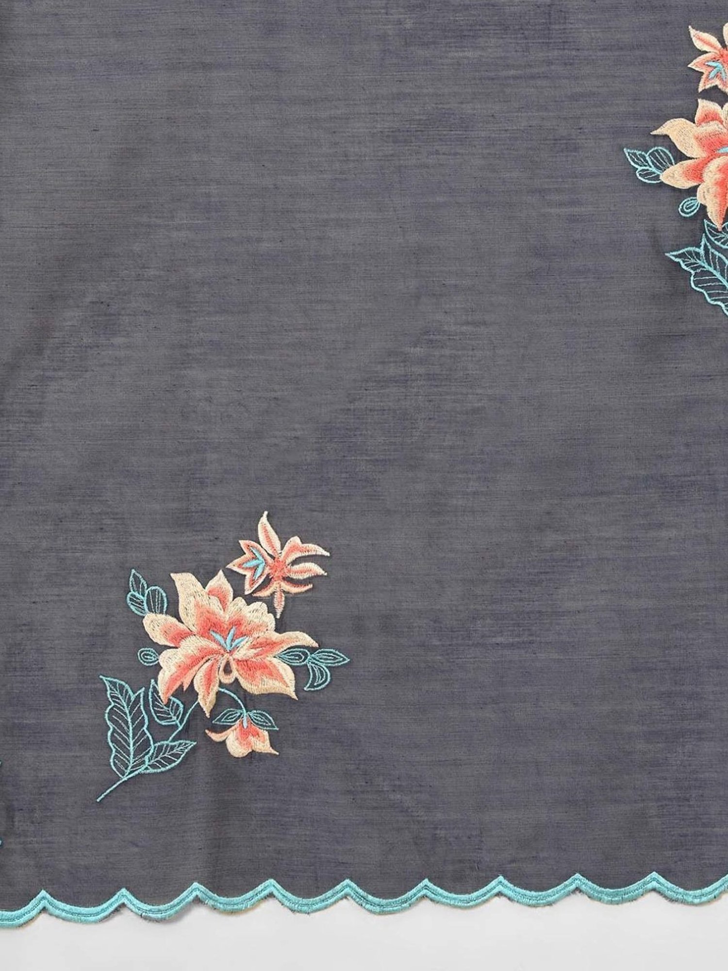 Nuhh Navy Blue Kurta With Pant & Dupatta