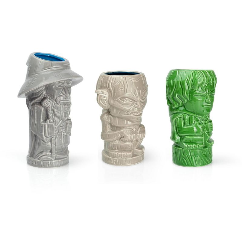 Beeline Creative Geeki Tikis Lord Of The Rings Frodo, Gandalf, Gollum Cup Set of 3
