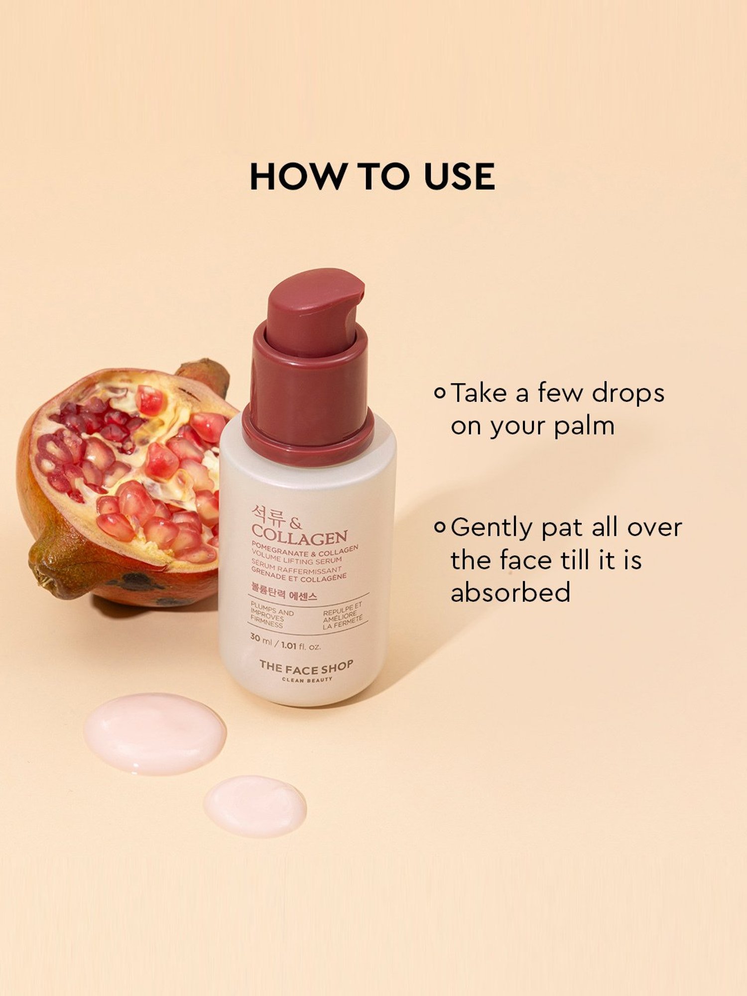 The Face Shop Pomegranate & Collagen Volume Firming Serum - 30 ml