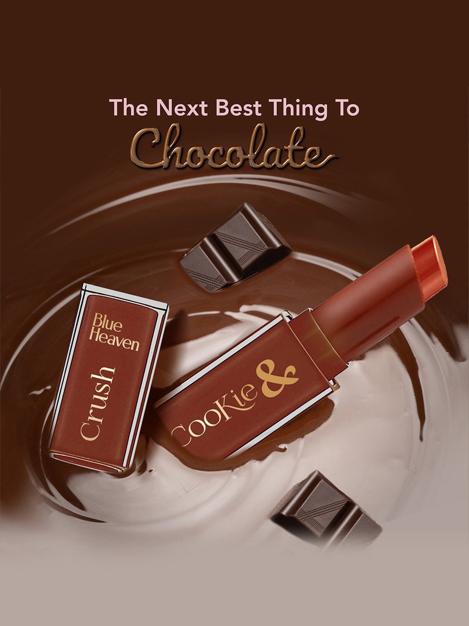 Blue Heaven Cookie & Crush Chocolate-Flavored Matte Lipstick Dark Chocolate - 3.4 gm