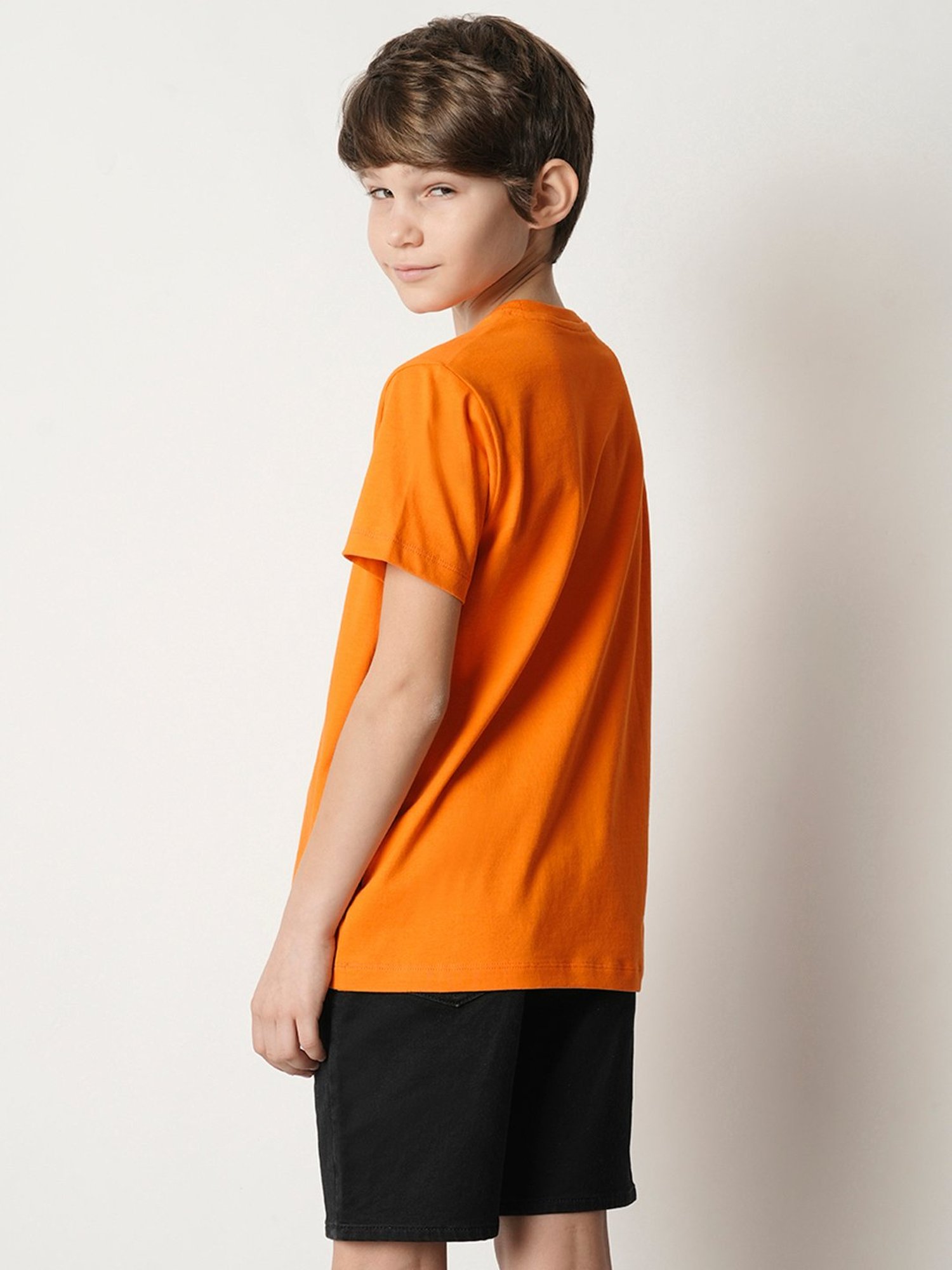 Jack & Jones Junior Orange Printed T-shirt