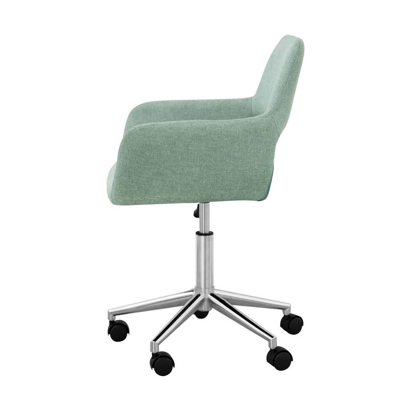 Fabric Swivel Home Office Chair with Adjustable Seat Height Mint - Versanora