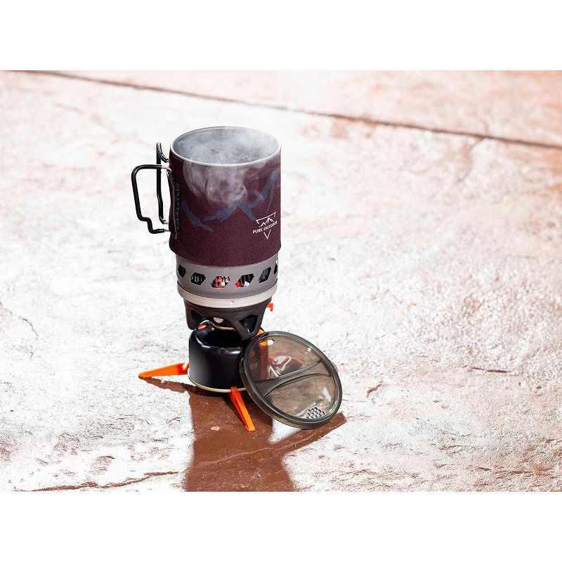 Monoprice 1.0-liter Cooking System | Quick Boil, Portable, Push-Button Igniter - Pure Outdoor Collection