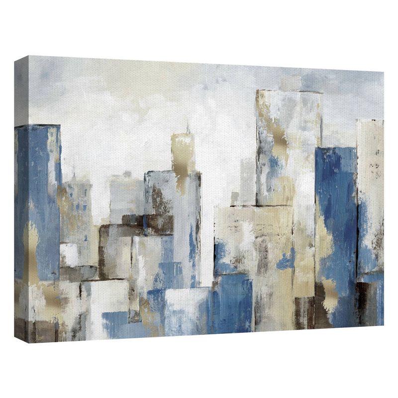 30" x 40" City Blues II by Nan Art on Canvas - Fine Art Canvas