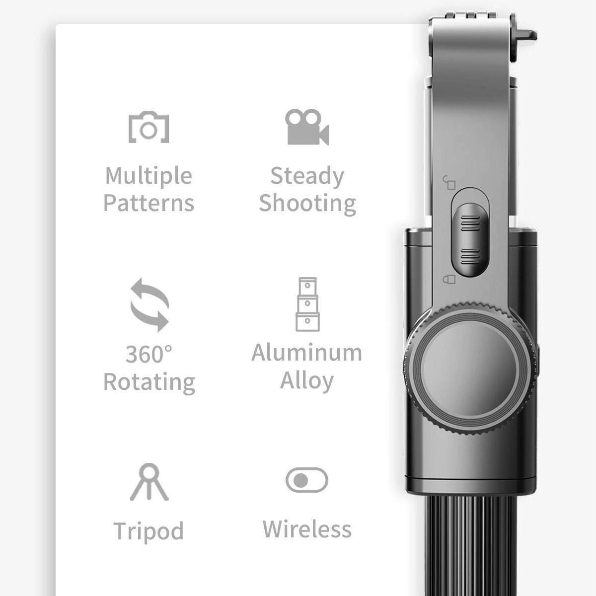 Bluetooth Anti-Shake Selfie Stick Tripods Stabilizer Handheld Gimbal Smartphone with Selfie Remote for IPhone Android