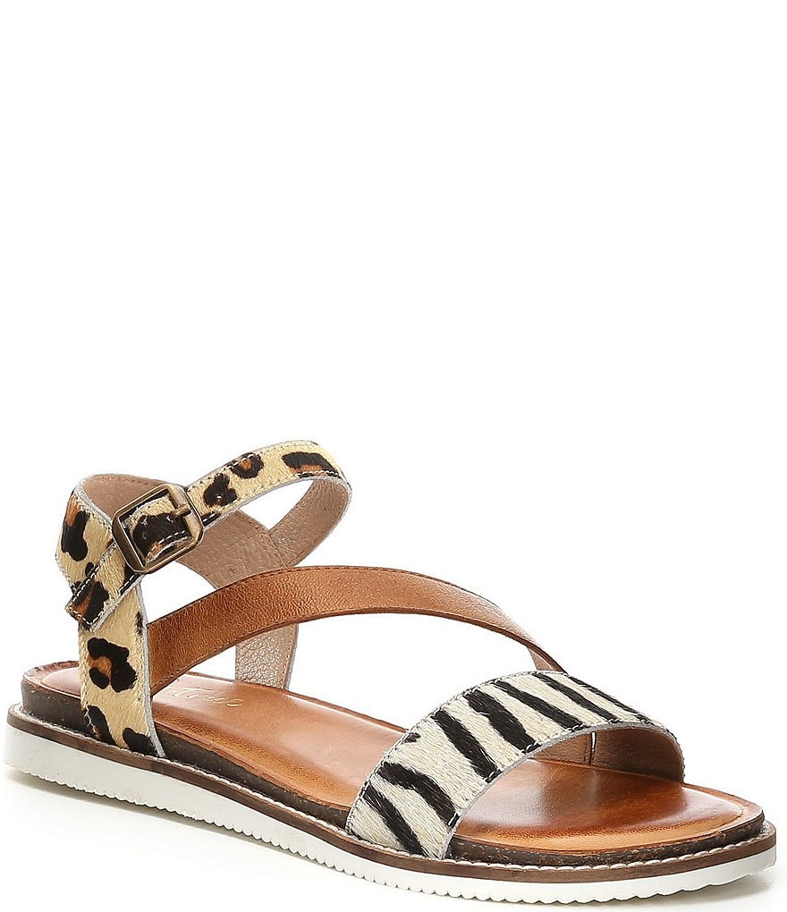 Diba True Fiesta Time Zebra & Leopard Haircalf Sandals