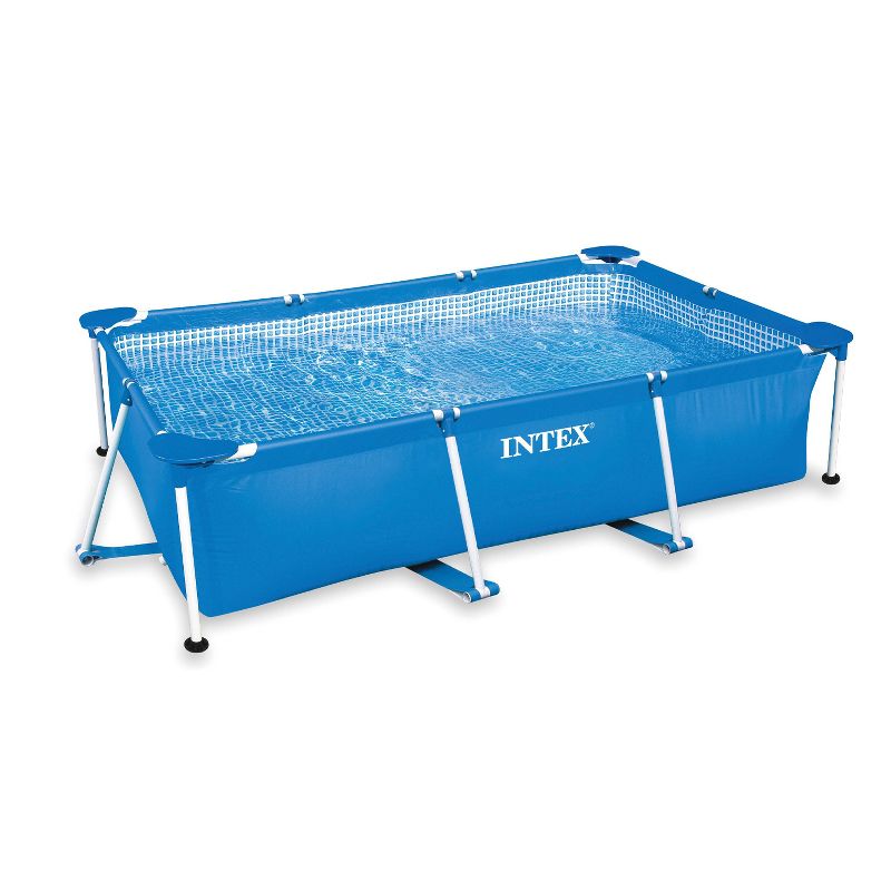 Intex 86" x 23" Rectangular Frame Above Ground Outdoor Baby Splash Swimming Pool