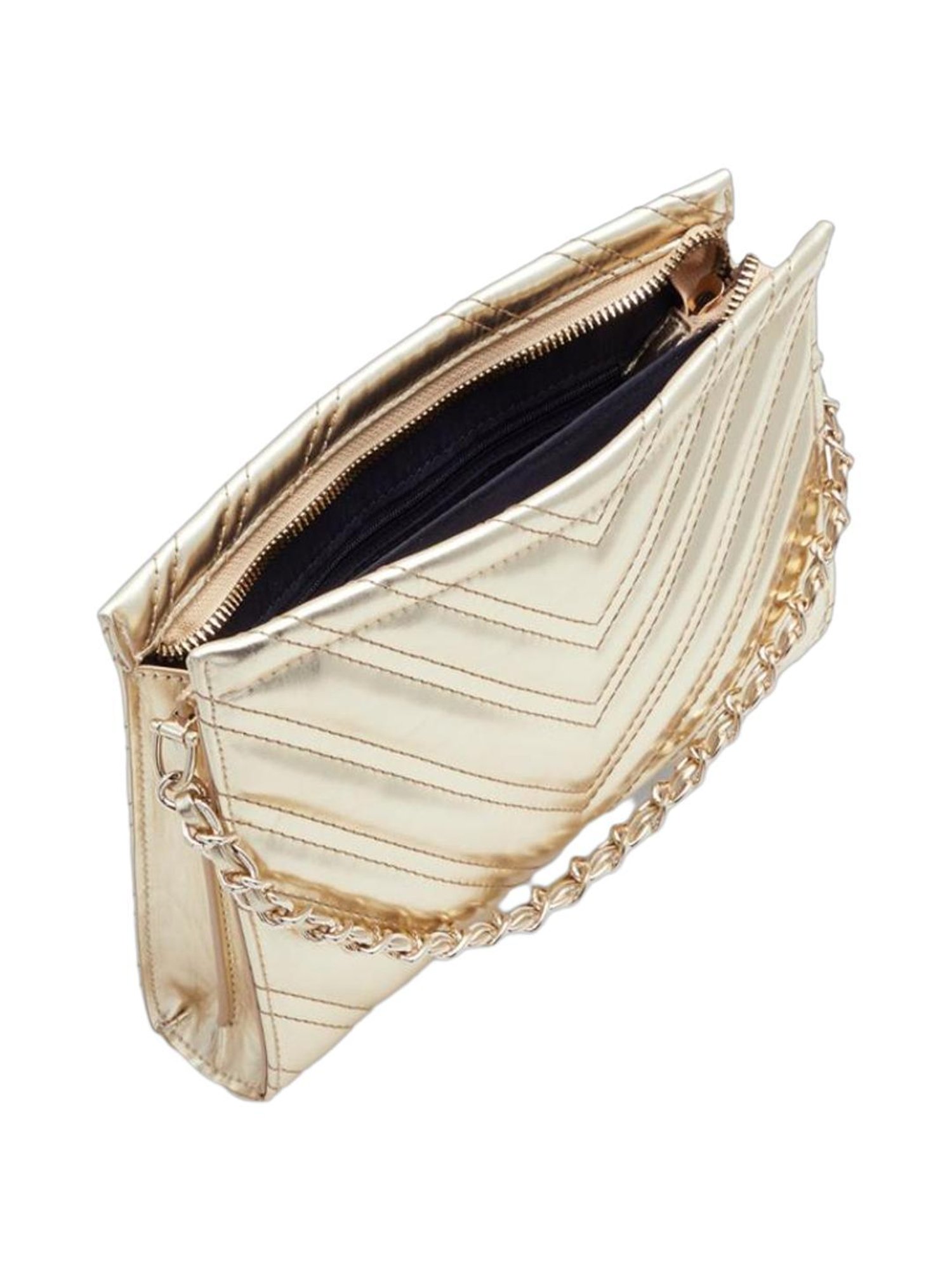 Call It Spring Golden Quilted Handbag