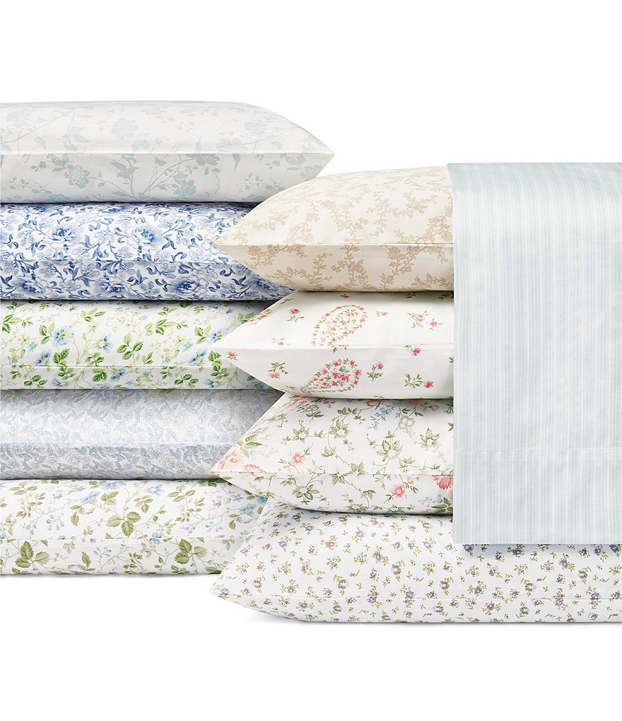 Laura Ashley 300-Thread Count Blossoming Sheet Set