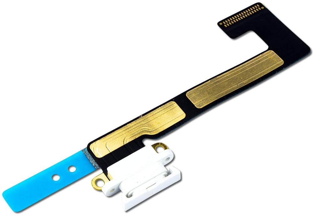 Group Vertical Replacement Charging Port Flex Cable Compatible with Apple iPad Mini 2, Mini 3 (White) (A1489, A1490, A1599, A1600)