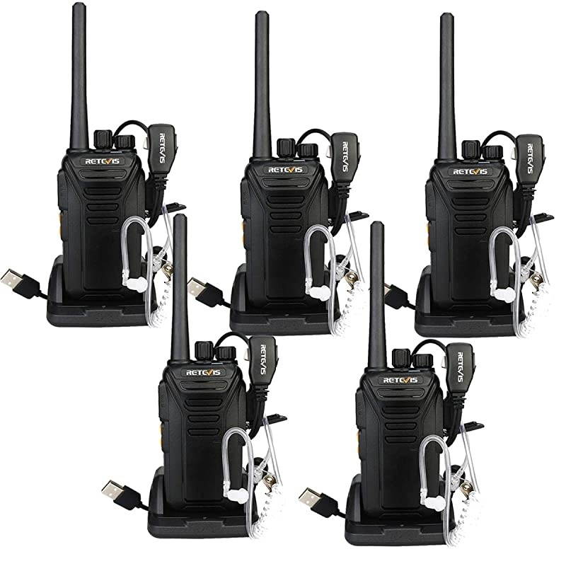 RT27V MURS Radio Rechargeable, 2 Way Radios Walkie Talkies Long Range,5 Low Traffic Channel, Short Range Indoor, Long Distance in Open Area, for Outdoor Activity and Commercial(5 Pack)