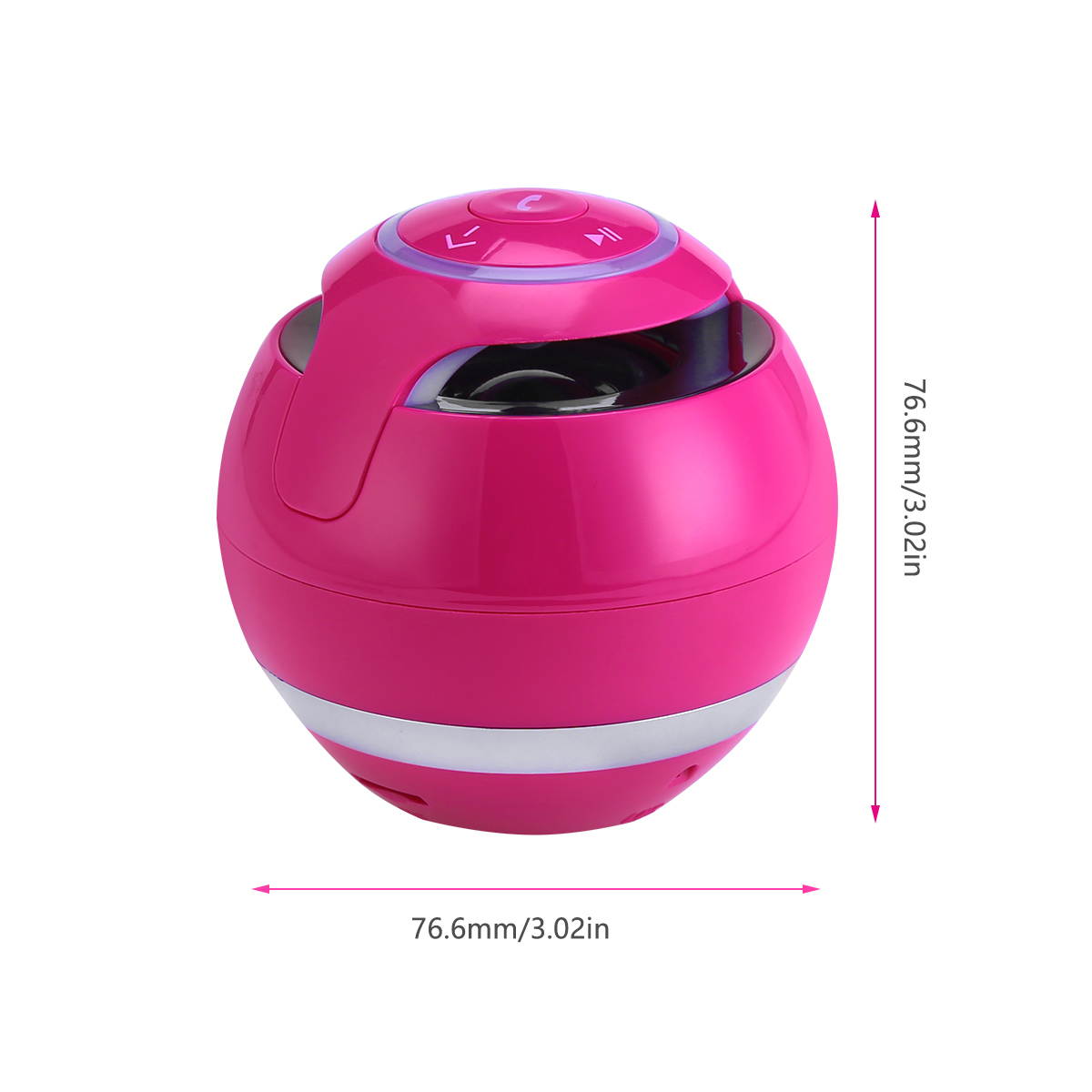 Wireless LED Mini Bluetooth Speaker Portable Super Bass Stereo USB/TF/FM Radio Black