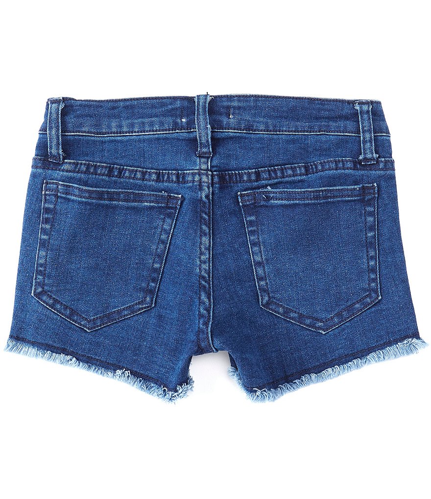GB GB Girls Big Girls 7-16 Fringe-Hem Denim Shorts