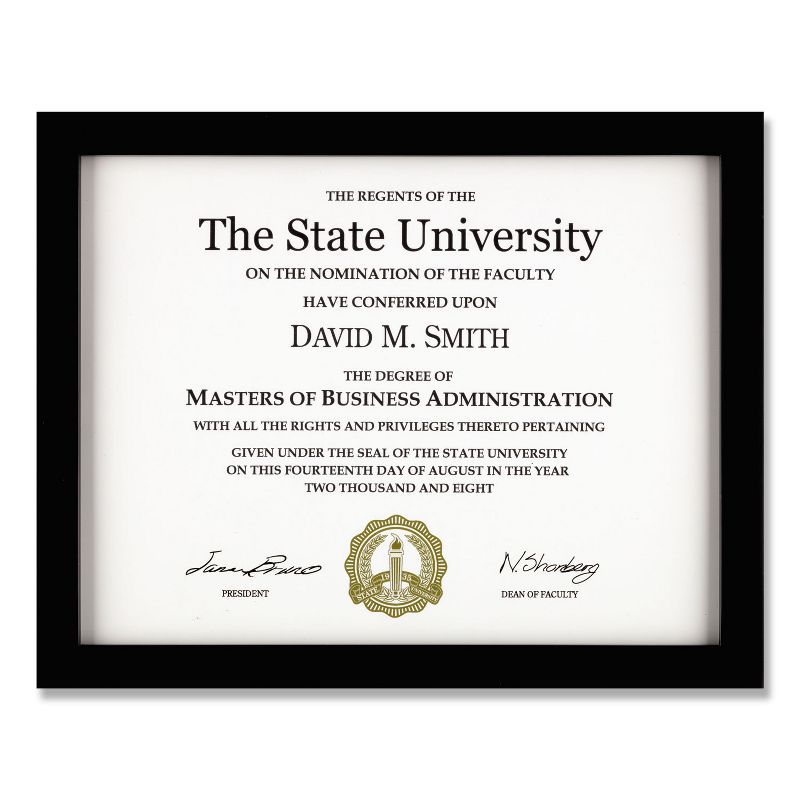 DAX Tribeca Frame with Two-Way Easel, 8.5 x 11, Black NDTB8511BT