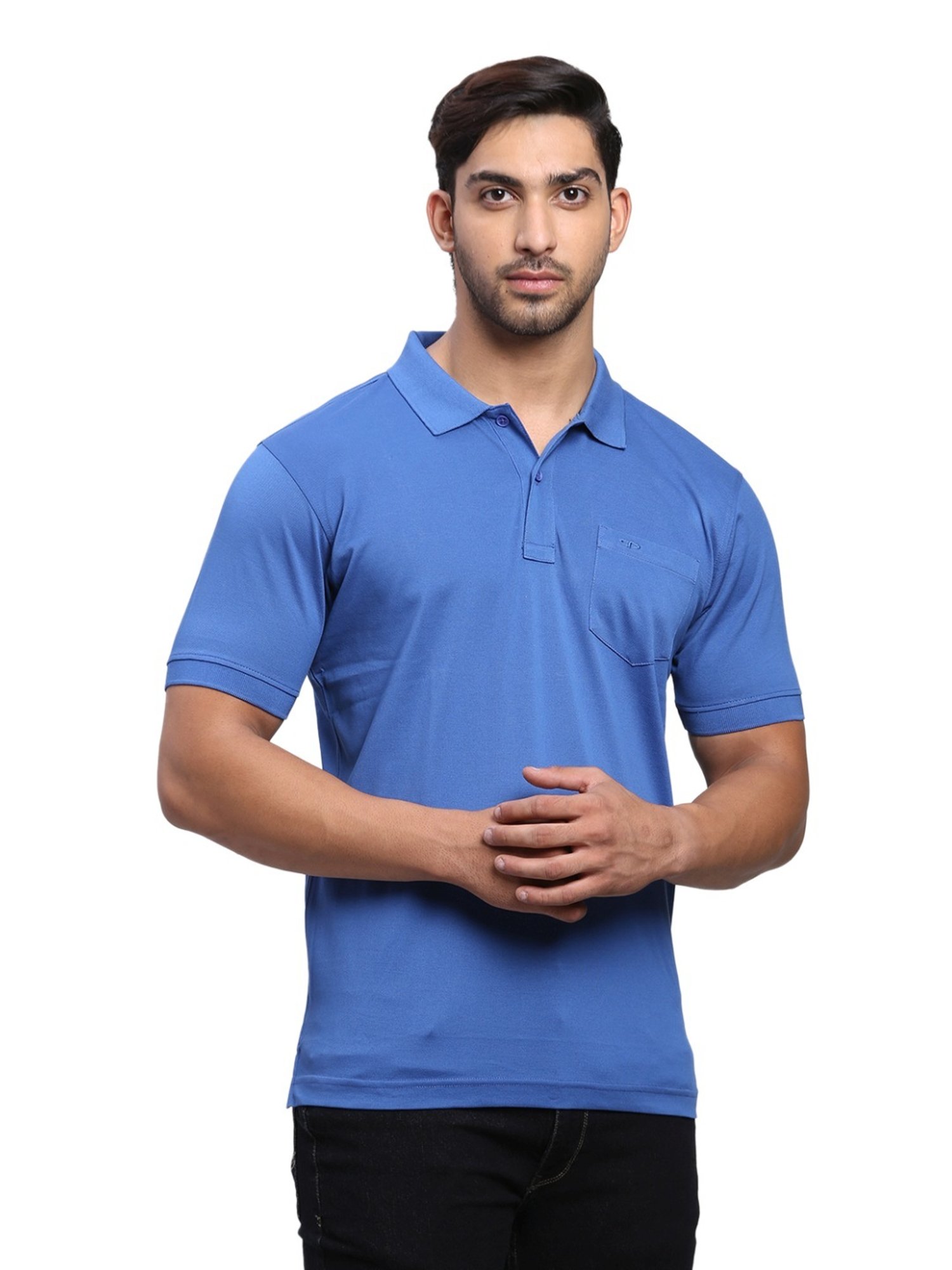 Colorplus Blue Tailored Fit Polo T-Shirt