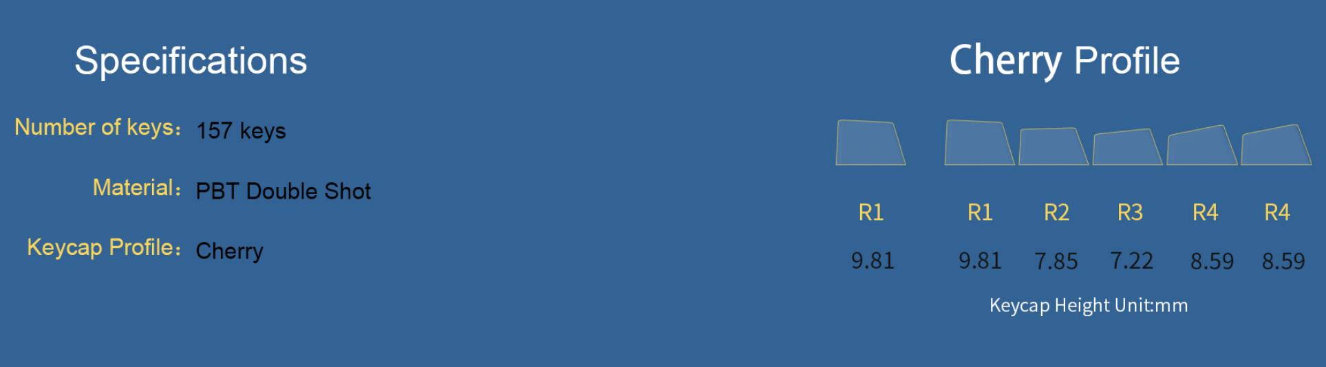 Akko Carbon Retro 158-Key ASA Profile PBT Double-Shot Full Keycap Set for Mechanical Keyboards with Collection Box