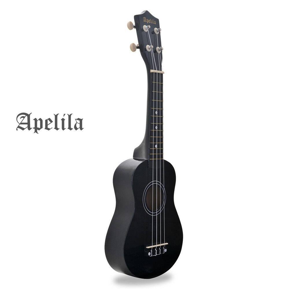 21" Soprano Ukulele Acoustic Guitar Hawaii Music Instrument Beginner Black