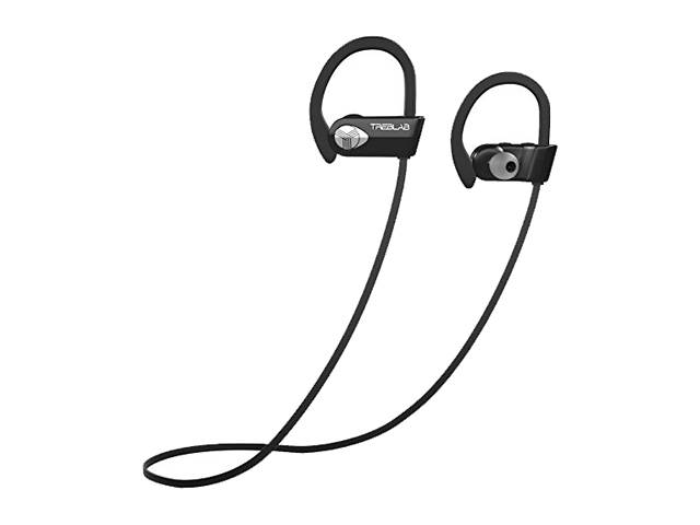 TREBLAB XR500 - Ultimate Cordless Bluetooth Running Headphones. Best Sport Wireless Earbuds for Gym. Noise Canceling Secure-Fit IPX7 Wireless Waterproof Headphones Mic. Workout Earphones 2019 Upgrade