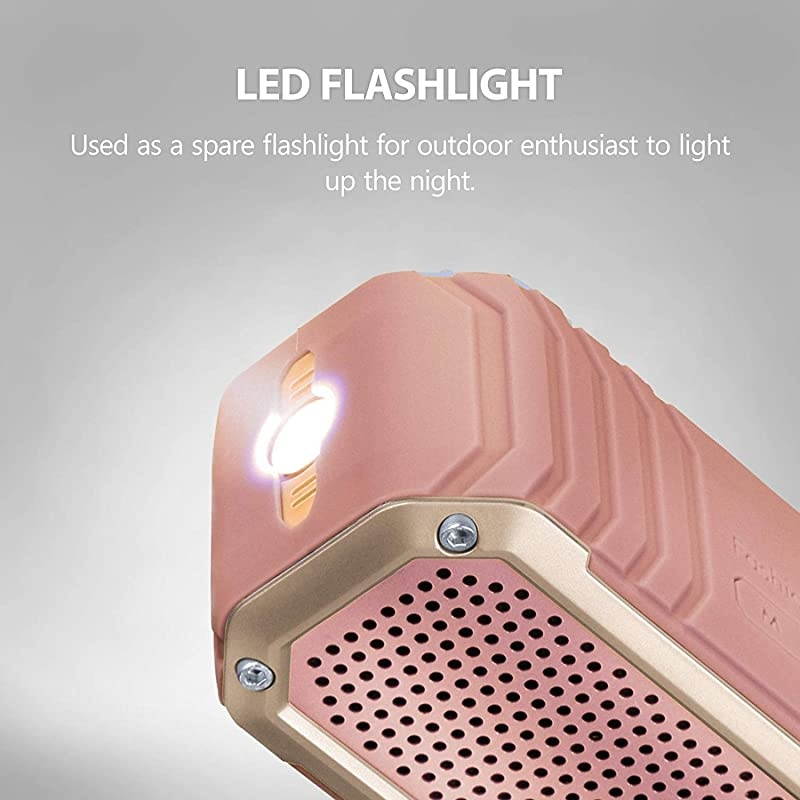 Bluetooth Speakers with Lights Loud Dual Driver Wireless Bluetooth Speaker with HD Audio and Enhanced Bass Wireless Stereo Built in Mic Aux Input LongLasting Battery Life Pink Pink