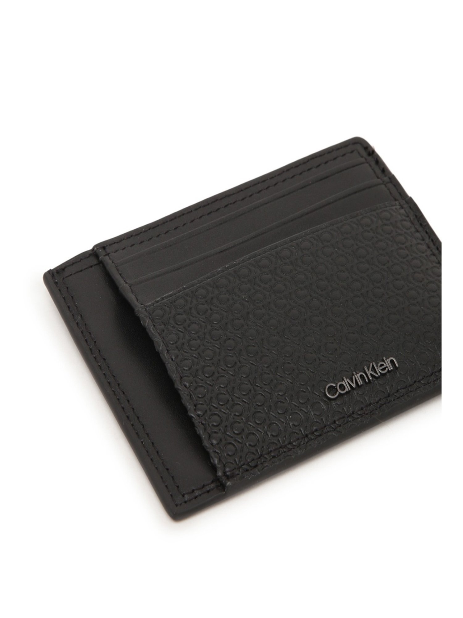 Calvin Klein Black Logo Card Case