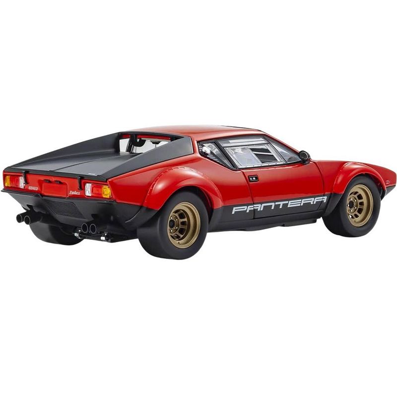 De Tomaso Pantera GT4 Red and Black 1/18 Diecast Model Car by Kyosho
