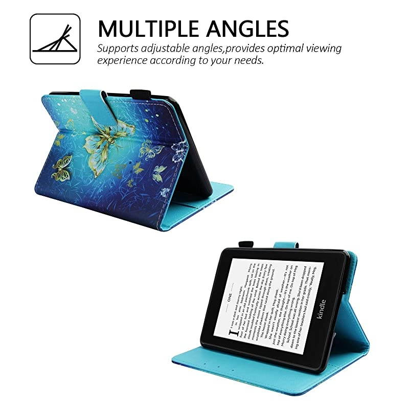 Kindle Paperwhite 1 2 3 4 Slimshell,Protective Lightweight Case [AUTO Sleep/Wake] for Kindle E-Reader (Fit All 2012 2013 2015 2016 Version and 10th Gen-2018 Release),Gold Butterfly