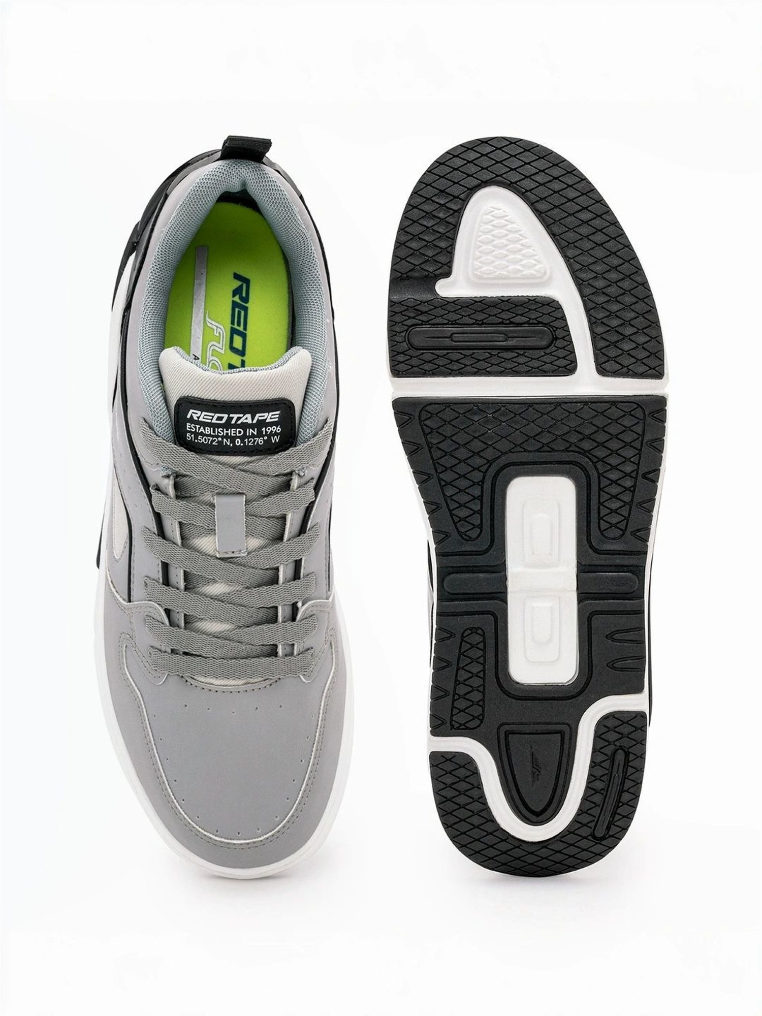 Red Tape Men's Slam Dunk Classics Grey Casual Sneakers