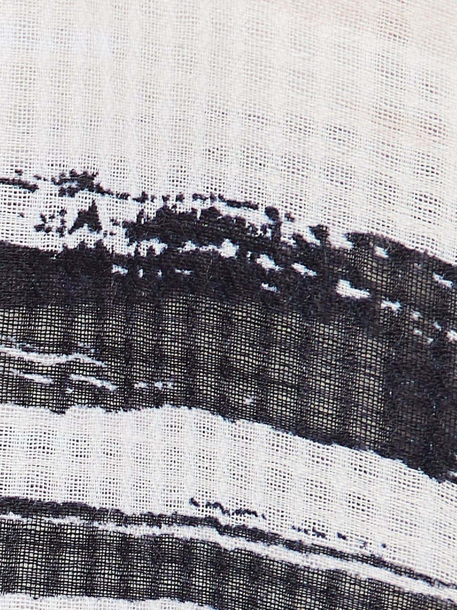 Ginger by Lifestyle White & Black Cotton Printed Stole