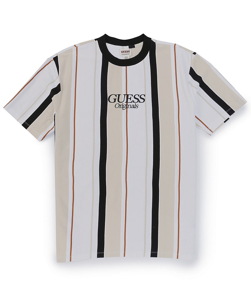 Guess Jake Short-Sleeve Striped Logo Tee