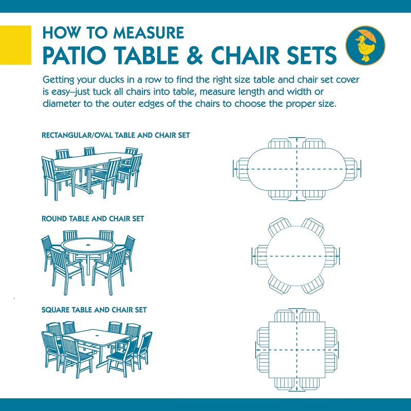 76"L Ultimate Square Patio Table with Chairs Cover Mochaccino - Classic Accessories