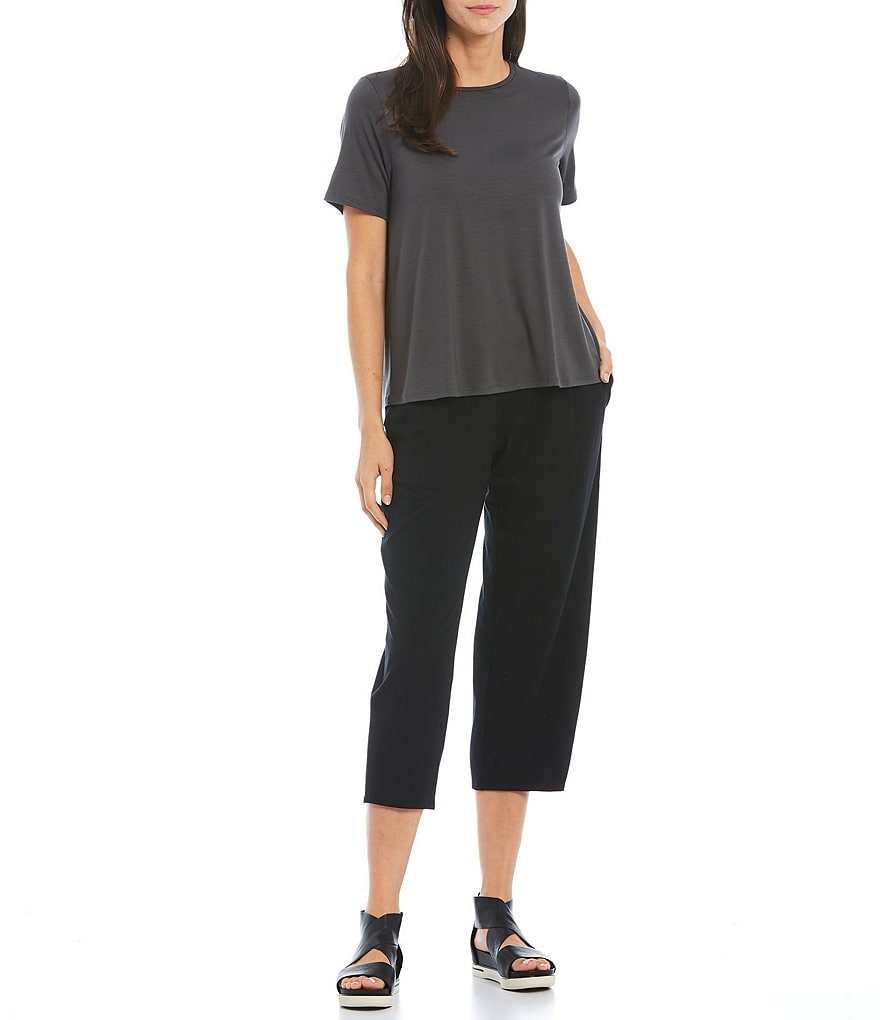 Eileen Fisher Jersey Crew Neck Short Sleeve Tee