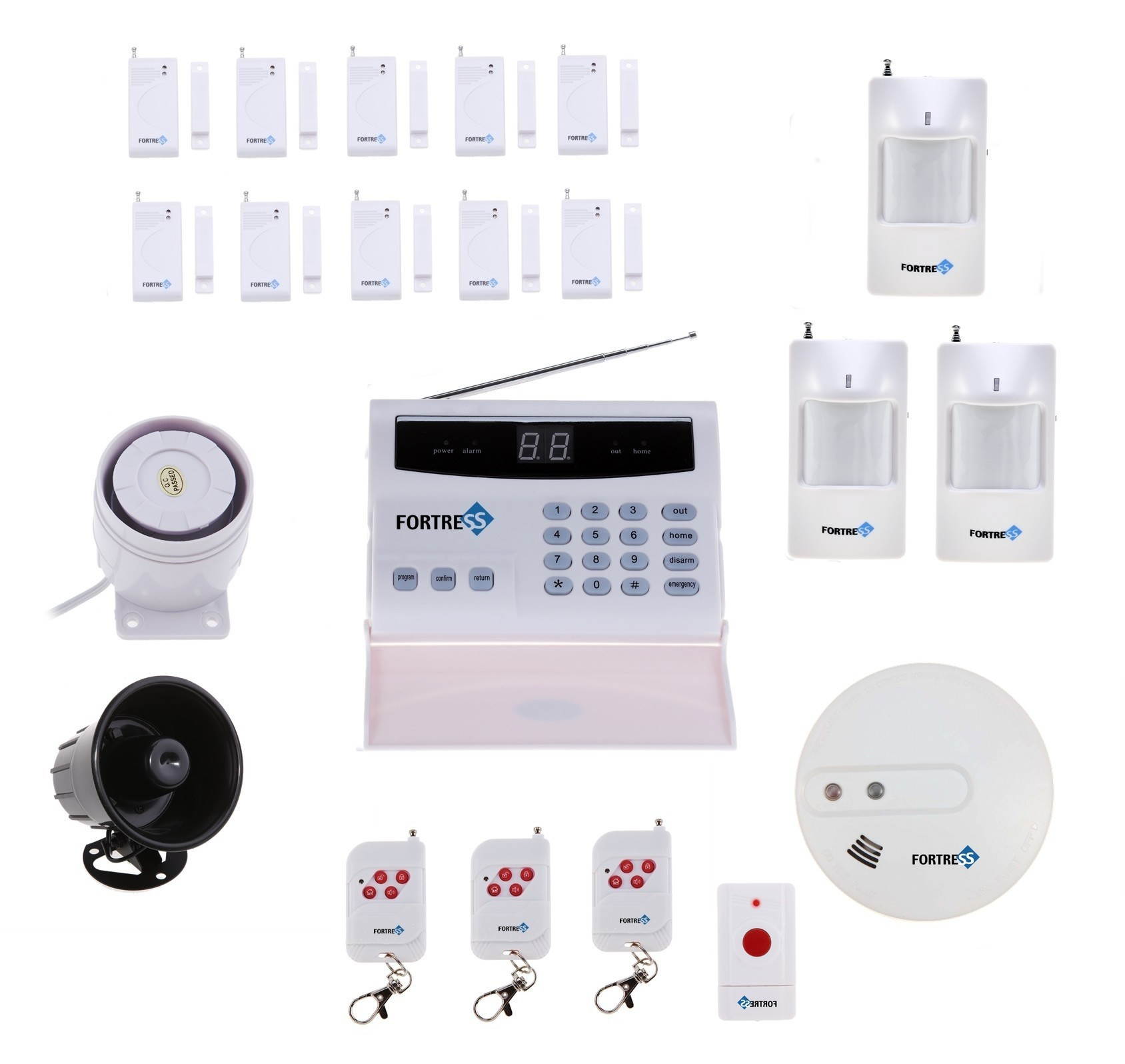 Fortress S02-D Wireless Home Security Alarm System Kit with Auto Dial