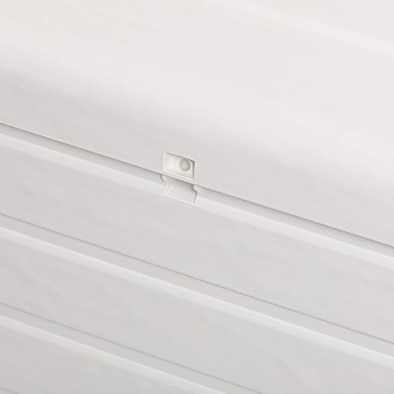 Toomax Z599E108 Foreverspring UV Weather Resistant Lockable Box Chest Bench for Outdoor Pool Patio Furniture and Deck Storage Bin, 70 Gallon (White)