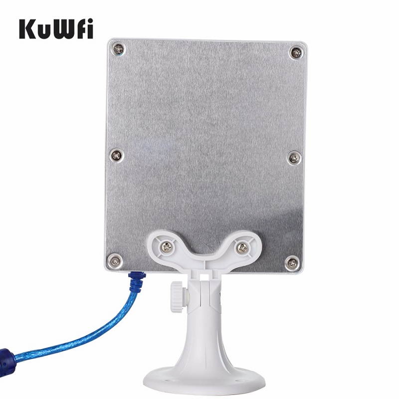 KuWFi Long Range Outdoor WiFi Netwok Adapter, High Gain 14dBi Antenna 5M Cable Wireless USB Adapter stable signal from outdoor