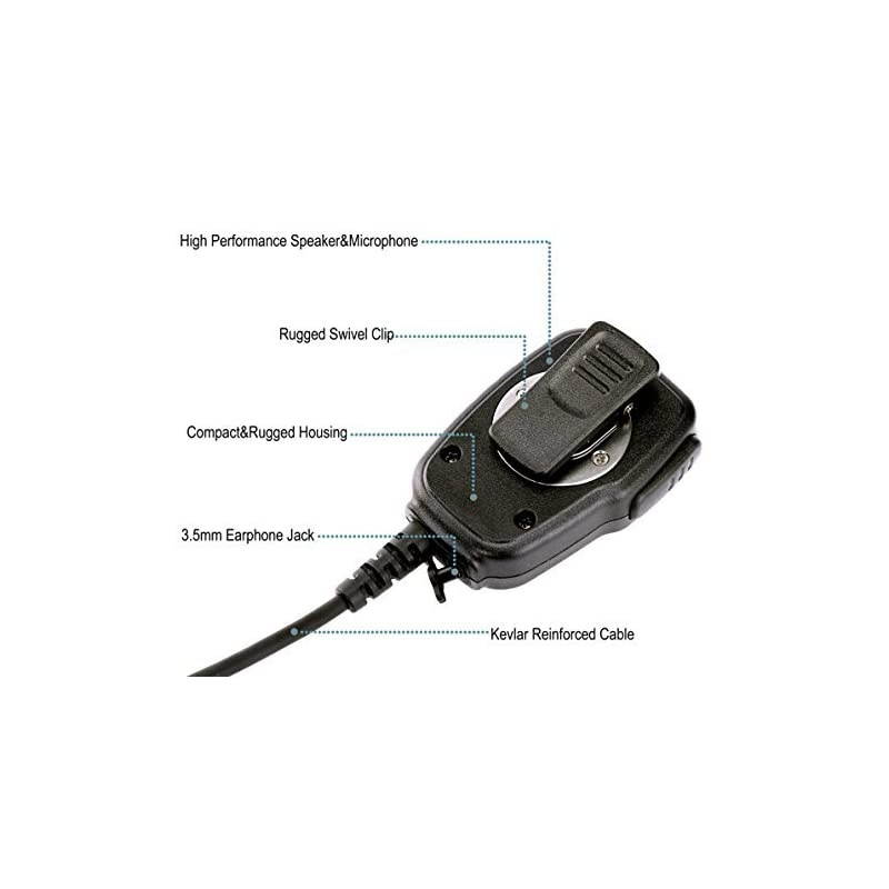 Speaker Mic for Icom Radios IC-DPR3 ID-31A ID-31E ID-51A ID-51E, Replacement for HM-186LS, Reinforced Cable, Shoulder Microphone