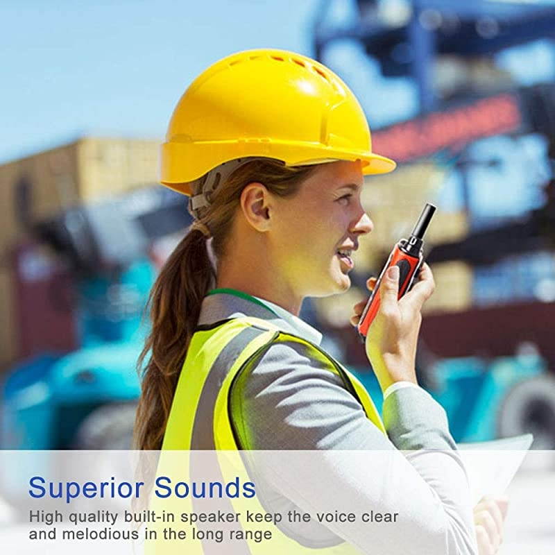 T80 Rechargeable Walkie Talkies for Adults 2 Pack Walkie-Talkie for Family Red Color FRS Two-Way Radio for Camping Family Boys Girls Gift