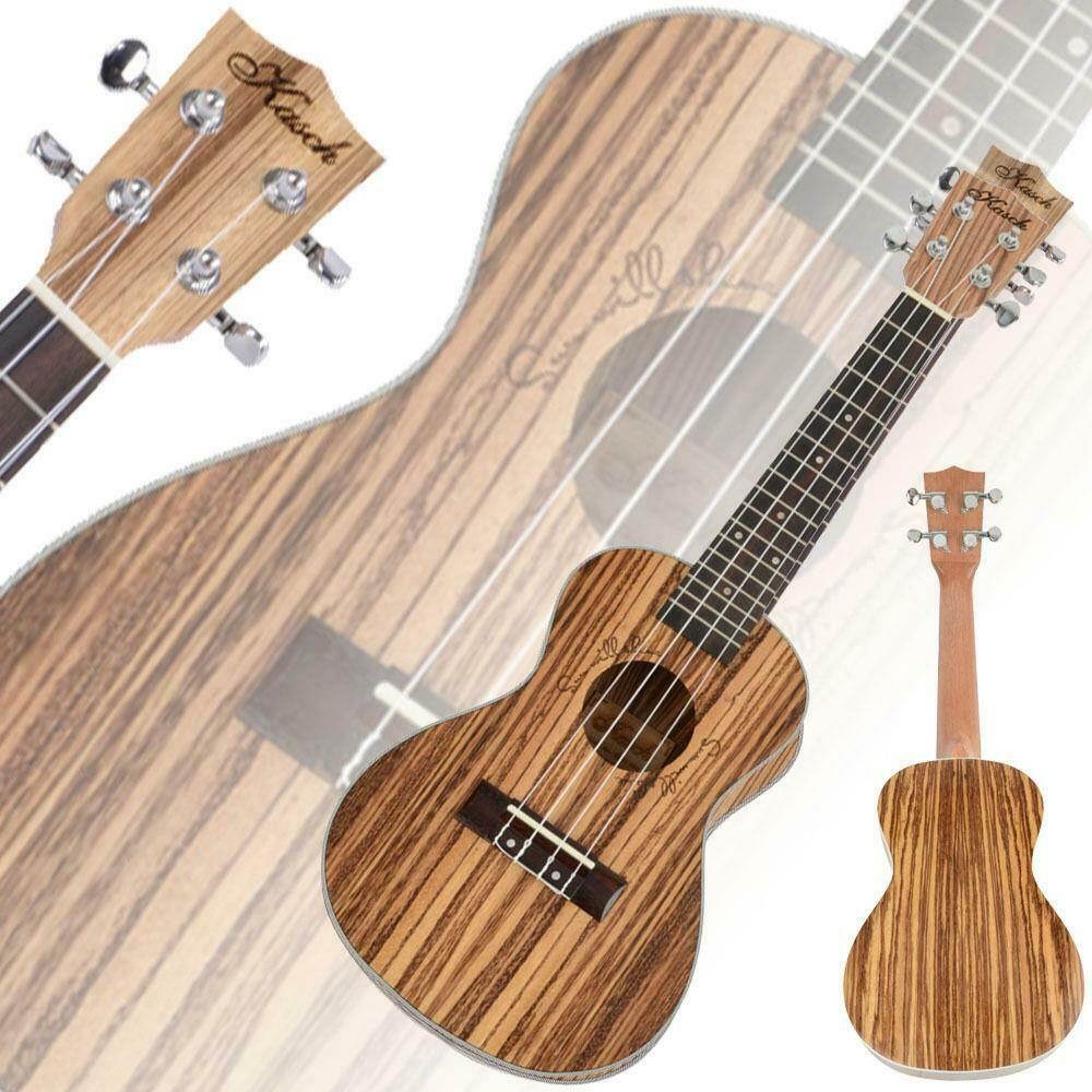 New 23" MUH-506 Exquisite Zebra Wood Concert Ukulele Musical Instrument Guitar